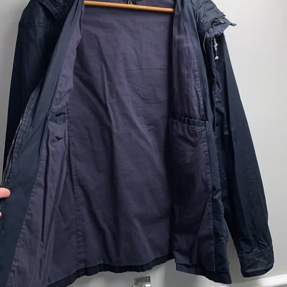 H&M men’s raincoat navy blue US 42R - Picture 5 of 5